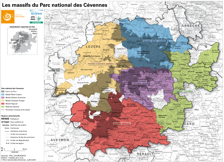 la carte des cevennes