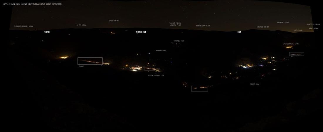 Florac la nuit après exctinction des lumières