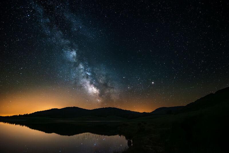 La Voie lactée sur le lac des Pises 