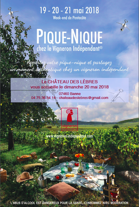 Affiche Château des Lèbres - Pique-nique chez le vigneron indépendant 2018