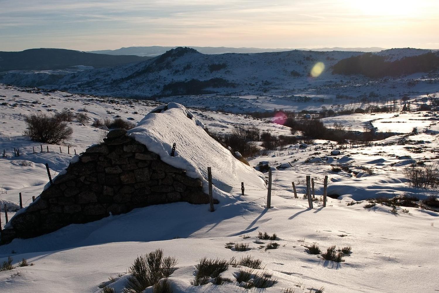 Mont Lozère enneigés dans le département de Lozère